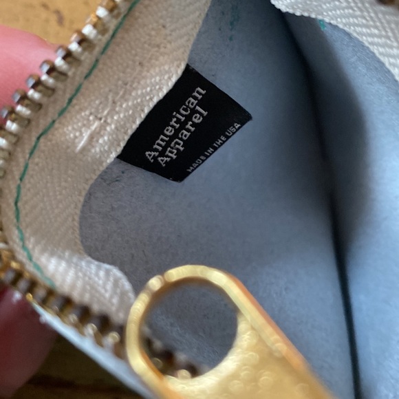 AMERICAN APPAREL BAG COUN PURSE CLUTCH MINI BAG MAKEUP BAG FULL ZIP - Picture 3 of 7